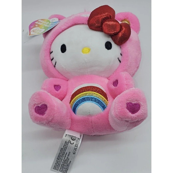 Hello Kitty in Cheer Bear costume - Sanrio x CareBear 9" Plush - NWT - Picture 12 of 12